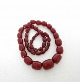 Antique Cherry Amber Bakelite Faturan Beads Necklace 107 grams 5