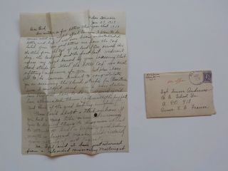 Wwi Letter 1919 Doesn 