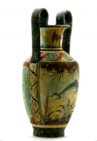 Minoan Vase Pottery Painting Parisian Women Ancient Greek Crete Ceramic Knossos 3
