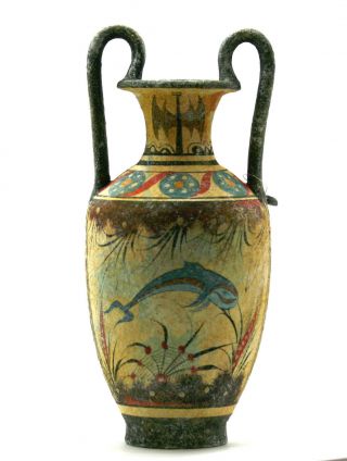 Minoan Vase Pottery Painting Parisian Women Ancient Greek Crete Ceramic Knossos 4