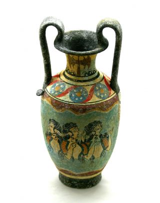 Minoan Vase Pottery Painting Parisian Women Ancient Greek Crete Ceramic Knossos 7