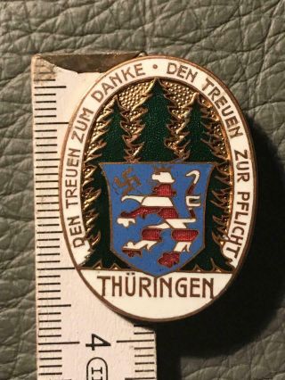 Very Rare german WWII enemel badge: Thüringen 