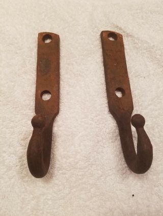 Vintage Antique Primitive Cast Iron/steel Hooks