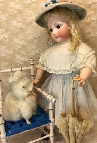 Antique 22” Sonneberg For French Market Bisque Doll 2