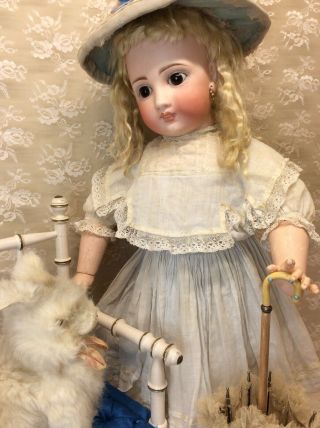 Antique 22” Sonneberg For French Market Bisque Doll 7