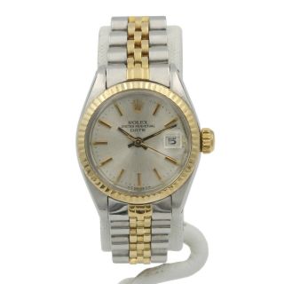 Rolex 18k Ss Two Tone Oyster Perpetual Date Ladies Wrist Watch Jubilee Nr 5927
