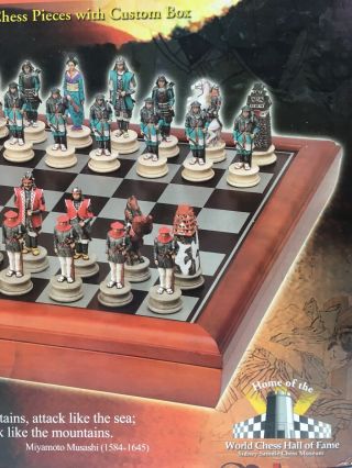 Ancient Warriors Samurai Chess Set Collectors Edition HANDPAINTED Custom Box 2