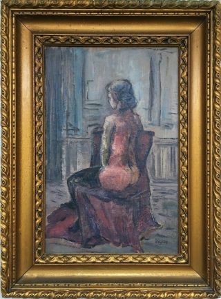 Degas Signed Antique Oil / Canvas Painting French?