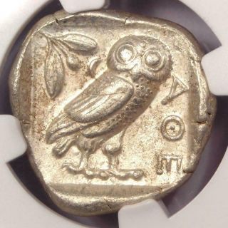 Ancient Athens Greece Athena Owl Tetradrachm Coin (early 455 - 440 Bc) - Ngc Xf