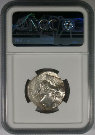 Ancient Attica Athens 440 - 404 BC Athena Owl Tetradrachm Silver Coin NGC MS 4