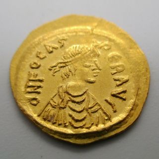 602 - 610 AD Byzantine Empire PHOCAS Semissis GOLD COIN 1/2 Solidus ANCIENT Stacks 2