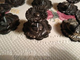 Antique Brass Furniture Knobs with Matching Back - plates made in Japan set of 8 4