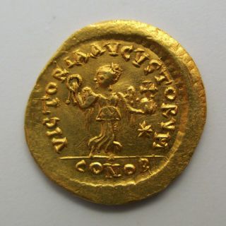 491 - 518 AD Byzantine Empire ANASTASIUS I Tremissis GOLD COIN Ancient 1/3 SOLIDUS 3