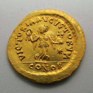 491 - 518 AD Byzantine Empire ANASTASIUS I Tremissis GOLD COIN Ancient 1/3 SOLIDUS 4
