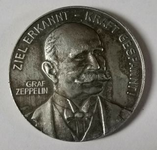 German Pre Ww 1 Zeppelin Medal - Friedrichshafen - Mainz 1908 - Rare