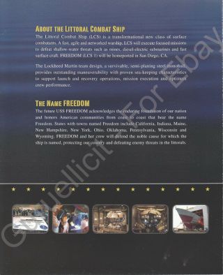 USS Freedom (LCS 1) - US Navy Christening Program - 2006 2
