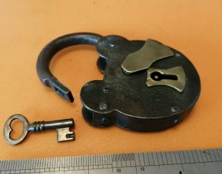 Vintage Mouse Eared Padlock And Key