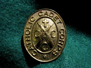 Vintage Newfoundland Catholic Cadet Corps Brass Hat Badge Mm Scully