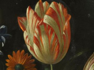 Fine 17th 18th Century Dutch Old Master Still Life Flowers Antique Oil Painting 8