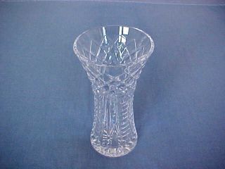 Waterford Irish Cut Crystal Glass Bud Vase Diamond & Horizontal Cut 6 "