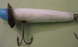 Antique 1898 Heddon Hand Carved Surface Bait/Slope Nose - - Early Heddon Prototype 5