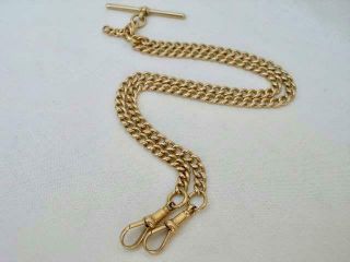 18ct Solid Yellow Gold Antique Albert Watch Chain/necklace.  35.  1 Grams.
