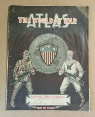 " The World At War Atlas " Wwi War Atlas,  1918