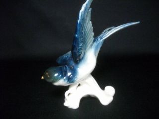 Stunning Vintage Karl Ens Germany Flying Swallow Figurine 4