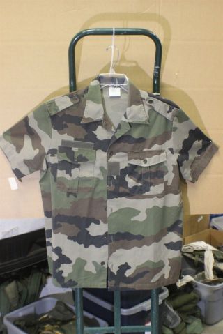 Rare French Foreign Legion Woodland Camo Combat Short Sleeve Shirt Stuff Se