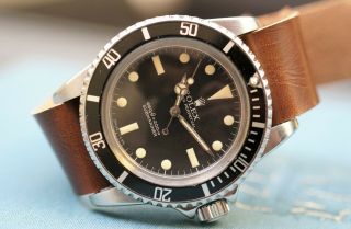 Rolex Submariner 5513 Matte Dial Watch Rebuilt with ETA Movement Vintage Divers 5