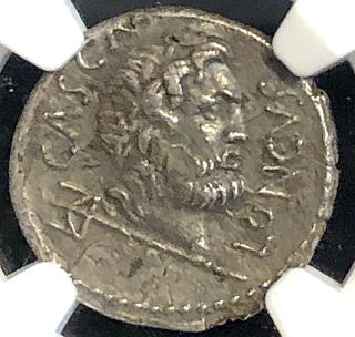Brutus 42bc Ancient Roman Silver Plated Denarius Casca Longvs Ngc Ch Vf 2.  45g