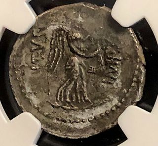 Brutus 42BC Ancient Roman Silver Plated Denarius CASCA LONGVS NGC Ch VF 2.  45g 2
