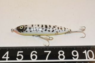 old rare uncataloged heddon zara spook white coach dog in the box nose tie 5