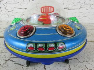 Masudaya X - 7 Space Ship UFO Tin Toy Vintage Astronaut X7 Collectible 2