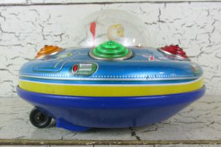 Masudaya X - 7 Space Ship UFO Tin Toy Vintage Astronaut X7 Collectible 4