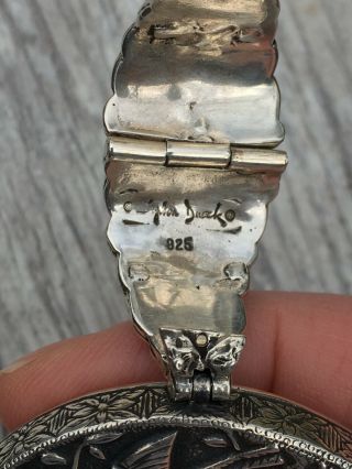 HUGE STEPHEN DWECK 925 Sterling Silver carved Rock Crystal Pendant,  enhancer 70g 3