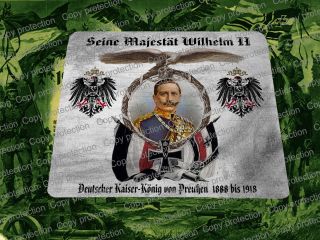Wwi German Patriotic Mouse Pad Kaiser Wilhelm Ii German Emperor King Of Prussia