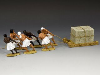 King & Country Ancient Egypt Ae064 The Stone Sled Team Mib