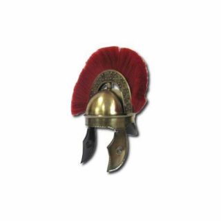 Armor Venue Hbo Ancient Rome Centurion Helmet With Plume - Gold - One Size