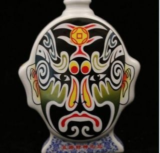Jingdezhen Famille Rose Porcelain Hand - Painted Zhaogongming Mask Vase