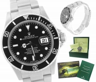2010 Engraved Rolex Submariner Date 16610 T Stainless Dive Watch Sel Pre - Ceramic
