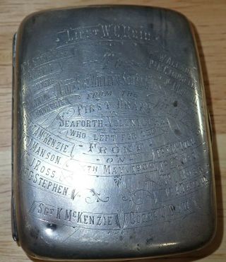 British Boer War Silver Cigarette Case 1st Draft To The Front May 1900