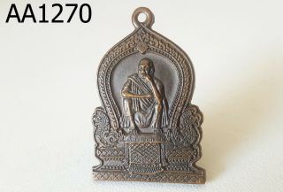 Phra Lp Koon Wat Banrai Holy Monk Luck Protect Thai Amulet Pendant Aa1270g