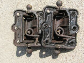 ANTIQUE SET SCREEN STORM DOOR HINGES,  SPRING LOADED AC 3