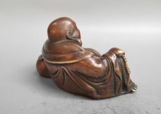 Chinese pure brass maitreya Buddha small statue 6