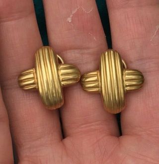 Designer Slane & Slane 18k Yellow Gold Gold Cross Earrings,  18g