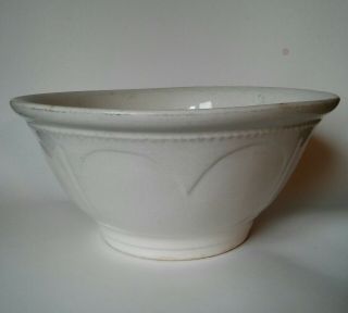 Antique Warranted 12 Inch White Ironstone Mixing Bowl