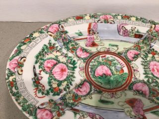 Antique Vtg Hand Painted Famille Rose Medallion Chinese Porcelain Plate Signed 2