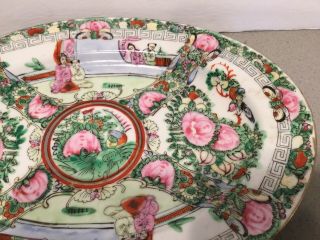 Antique Vtg Hand Painted Famille Rose Medallion Chinese Porcelain Plate Signed 3