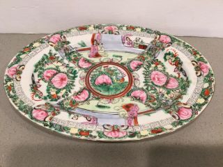 Antique Vtg Hand Painted Famille Rose Medallion Chinese Porcelain Plate Signed 4